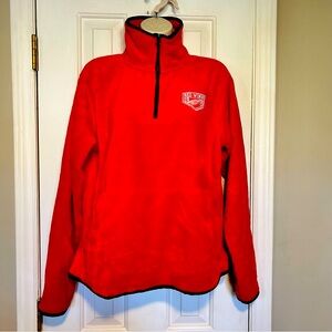 NHL Detroit Red Wings 1/4 Zip Bright Red Pullover | Size Ladies Large